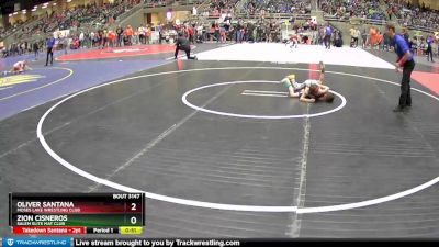 62 lbs Cons. Round 5 - Oliver Santana, Moses Lake Wrestling Club vs Zion Cisneros, Salem Elite Mat Club