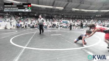 46 lbs Round Of 64 - Drayson Couch, Del City Little League Wrestling vs ZaKyan McKeefer, Checotah Matcats