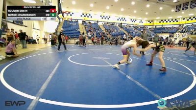 88 lbs 2nd Place - Hudson Smith, Salina Wrestling Club vs Quade Charmasson, Bristow Elementary Wrestling Club