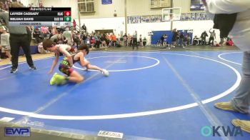 64 lbs Consolation - Layken Cassady, Blackwell Wrestling Club vs Nelijah Davis, Black Fox Wrestling Club