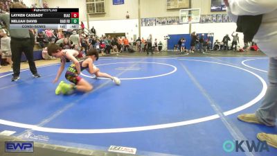 64 lbs Consolation - Layken Cassady, Blackwell Wrestling Club vs Nelijah Davis, Black Fox Wrestling Club