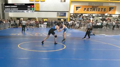 184Black lbs Rr Rnd 3 - James Conway, Franklin & Marshall vs Aaron Ayzerov, Columbia