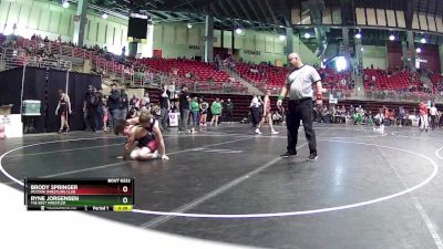 105 lbs Cons. Round 5 - Ryne Jorgensen, The Best Wrestler vs Brody Springer, McCook Wrestling Club