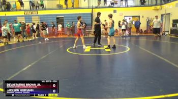 120 lbs Cons. Round 3 - Devastating Brown Jr., Bonner Springs Wrestling Club vs Jackson Hermann, Wichita Training Center