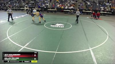 215 lbs Semifinal - Jett Goldsberry, Heritage Hills vs Kellen Fellure, Franklin Community