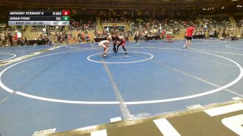 85 lbs Consi Of 8 #2 - Anthony Stewart II, Del City Little League Wrestling vs Jonah Ford, Collinsville Cardinal Youth Wrestling