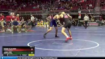 1 lbs Cons. Round 1 - Jake Cox, Bedford/Lenox vs Gage Clausen, Missouri Valley