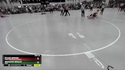 126 lbs Cons. Round 4 - Kyler Simons, Moen Wrestling Academy vs Bronson Begley, Ohio