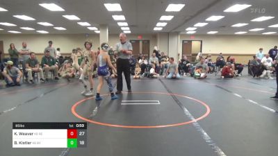 85 lbs Rr Rnd 5 - Kellen Weaver, Reynolds K-6 Community vs Brayden Kistler, Belle Vernon K-6 Community