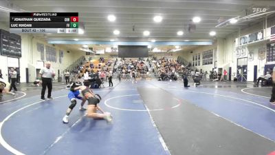 106 lbs Champ. Round 1 - Jonathan Quezada, Corona vs Luc Khoan, Fountain Valley