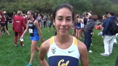 Cal's Kelsey Santisteban after smooth victory at at 2013 USF XC Invite