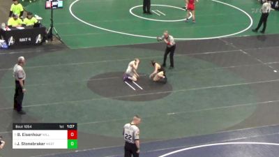 82 lbs Quarterfinal - Branden Eisenhour, Williamsport vs Jack Stonebraker, West Allegheny