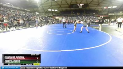 106 lbs Champ. Round 1 - Joseph Argeris, Olympia Wrestling Club vs Andracod Dickson, Sumner Panthers Jr. Wrestling