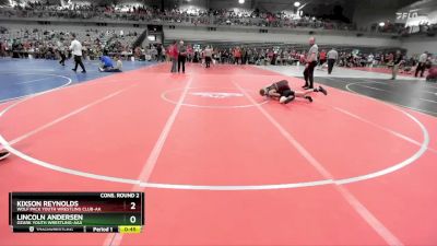 85 lbs Cons. Round 2 - Kixson Reynolds, Wolf Pack Youth Wrestling Club-AA vs Lincoln Andersen, Ozark Youth Wrestling-AAA