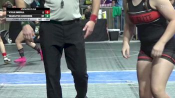 130 lbs Cons. Round 3 - Kylie Medill, Lion Elite vs Madilynn Borders, Effingham