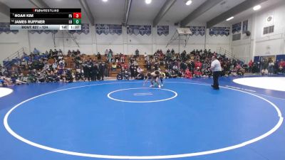 124 lbs Champ. Round 3 - Noah Kim, Palo Alto vs James Ruffner, Live Oak