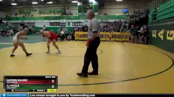 150 lbs Quarterfinal - CJ Poole, COLUMBIAN vs Hayden Buhro, OAK HARBOR