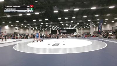126 lbs Quarters - Carsen Hanshaw, Beatrice Wrestling Club vs Lewis Davis, Threestyle Wrestling Of Oklahoma