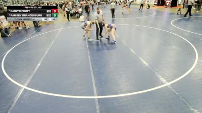 16U Girls - 125 lbs Cons. Round 5 - Kahlyn Fouty, Whiteland Wrestling Club vs Ramsey Brandenburg, Wisconsin