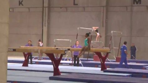 USA Beam Training, Simone Biles and Brenna Dowell