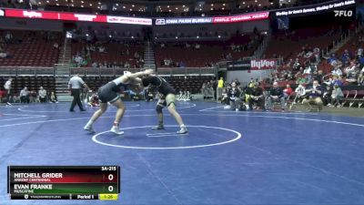 3A-215 lbs Cons. Round 5 - Evan Franke, Muscatine vs Mitchell Grider, Ankeny Centennial