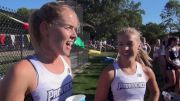 Laura Nagel and Emily Sisson after Providence 1, 2 punch at BC XC Invite 2013
