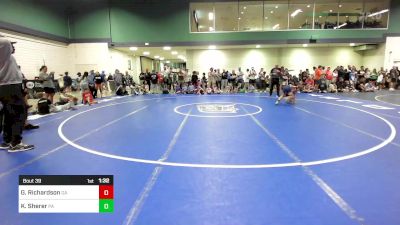 85 lbs Round Of 32 - Gage Richardson, GA vs Keller Sherer, PA