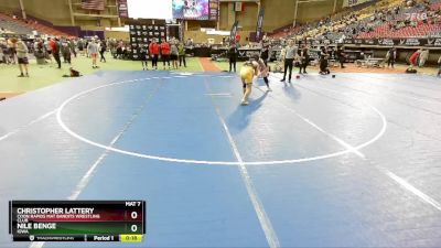 144 lbs Cons. Round 1 - Christopher Lattery, Coon Rapids Mat Bandits Wrestling Club vs Nile Benge, Iowa