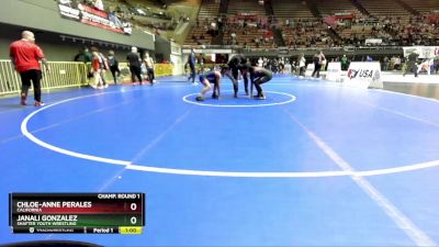 108 lbs Champ. Round 1 - Janali Gonzalez, Shafter Youth Wrestling vs Chloe-Anne Perales, California