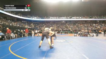 3A 285 lbs Cons. Round 1 - Colby Pack, East Rutherford High School vs Peyton Russo, Wheatmore High School