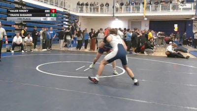 172 lbs 7th Place - Kaleb Kinzey, Armstrong vs Travis Shearer, Kiski Area