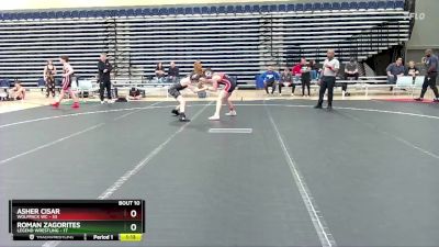 120 lbs Round 2 (10 Team) - Asher Cisar, Wolfpack WC vs Roman Zagorites, Legend Wrestling