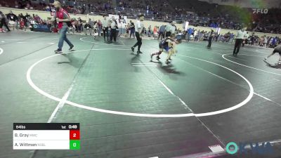 64 lbs Consi Of 8 #1 - Brennan Gray, Midwest City Bombers vs Axel Wittman, Noble Takedown Club