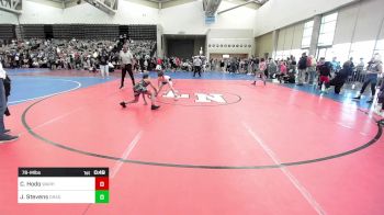 78-M lbs Quarterfinal - Caleb Hodo, Warhawks Wrestling Inc. vs John Stevens, Dragon Rtc