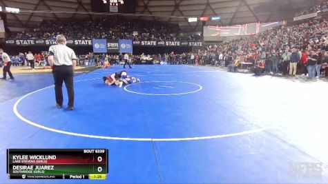 Girls 3A/4A 135 Champ. Round 2 - Desirae Juarez, Southridge (Girls) vs Kylee Wicklund, Lake Stevens (Girls)