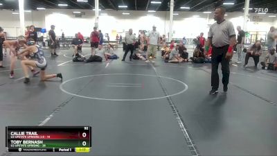 92 lbs Round 3 (4 Team) - Callie Trail, U2 Upstate Uprising 2.0 vs Toby Bernash, U2 Upstate Uprising