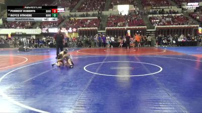 66 lbs Quarterfinal - Royce Stroebe, Chinook Wrestling Club vs Forrest Roberts, Buzzsaw Wrestling Club
