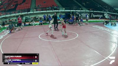 81 lbs Placement Matches (8 Team) - Thatcher Purser, Utah vs Colter Campbell, Alaska 1