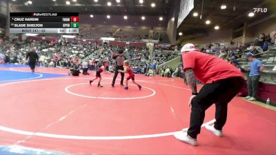 52 lbs Cons. Semi - Slade Shelton, Benton Parks Youth Wrestling vs Cruz Hardin, Fayetteville Wild Hog Wrestling