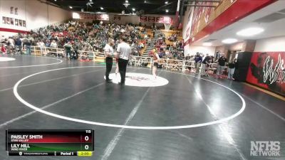 115 lbs Semifinal - Lily Hill, Wind River vs Paisley Smith, Star Valley