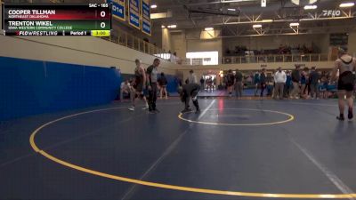 165 lbs Champ. Round 2 - Trenton Wikel, Iowa Western Community College vs Cooper Tillman, Northeast Oklahoma