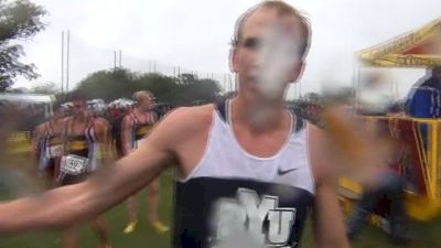 Tyler Thatcher Big Win, Leans at the tape for the win! 2013 Roy Griak Invitational