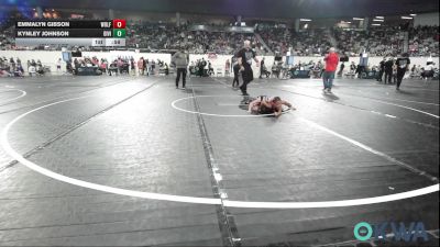 52 lbs 5th Place - Emmalyn Gibson, Wolfpak Wrestling vs Kynley Johnson, Division Bell Wrestling