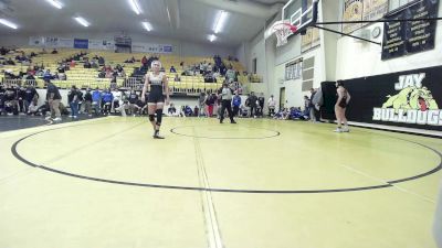 130 lbs 5th Place - Khloe Robinson, Bentonville Girls vs Audrey Pride, Sand Springs Girls