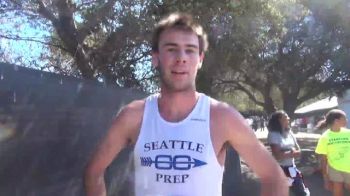 Seattle Prep's Joe Hardy pleased with 2nd place finish in HS boy's seeded race at 2013 Stanford XC Invitational