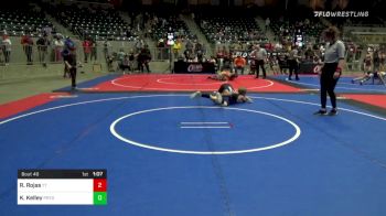 88 lbs Semifinal - Rodolfo Rojas, Team Tulsa Wrestling Club vs Kaleb Kelley, Pryor Tigers