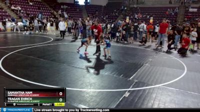 53-55 lbs Round 1 - Samantha Ham, Nebraska Wrestling Academy vs Teagan Ehrich, Gladiator Wrestling Academy