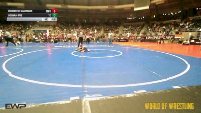 46 lbs Quarterfinal - Rodrick Waitkus, Team Tulsa Wrestling Club vs Josiah Piz, Team Coalinga