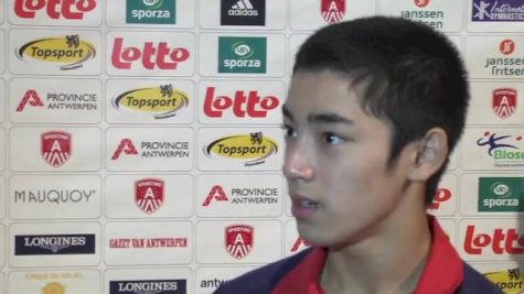 Kenzo Shirai of Japan after Hitting a Crazy 7.40D Score in Qualifications