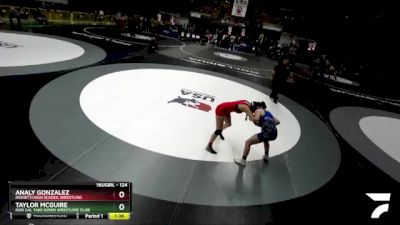 124 lbs Quarterfinal - Taylor McGuire, Nor Cal Take Down Wrestling Club vs Analy Gonzalez, Righetti High School Wrestling